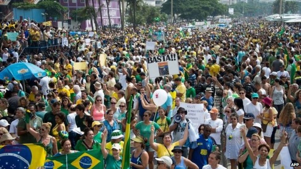 Big Protests In Brazil Demand President Rousseffs Impeachment Bbc News