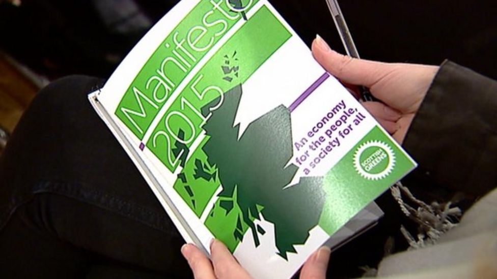 Manifesto launch Scottish Green Party unveils 'bold vision' BBC News