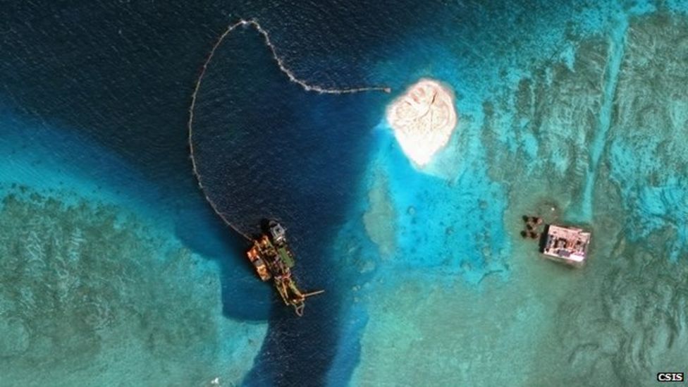 China Building Runway In Disputed South China Sea Island Bbc News 0589