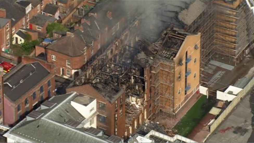 Nottingham factory fire out after more than 10 days - BBC News