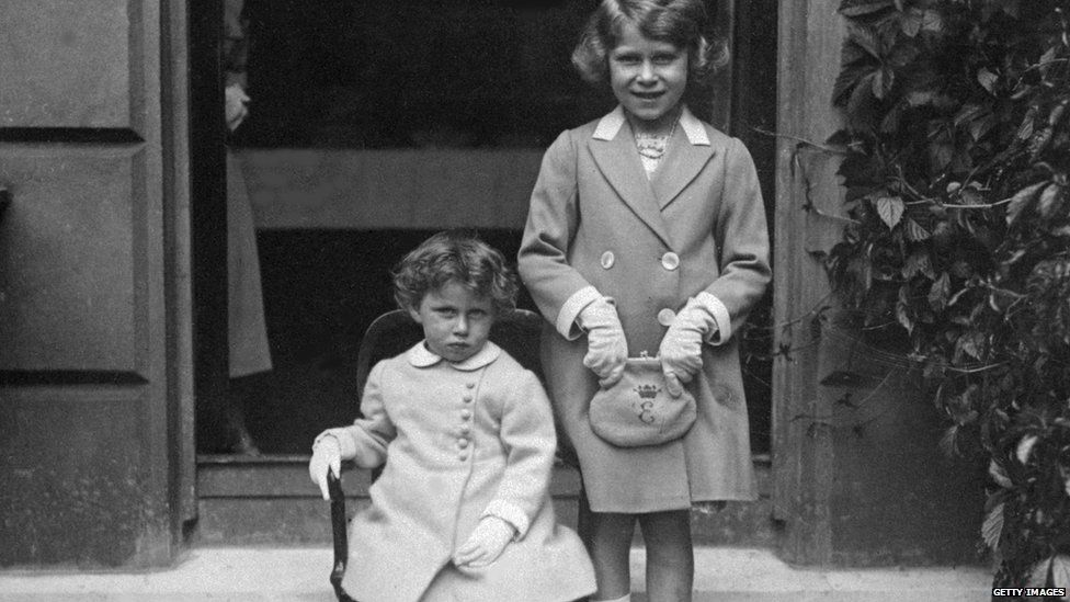 Princesses Margaret and Elizabeth pictured in 1933