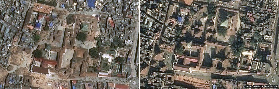 Durbar Square, Kathmandu before and after the quake