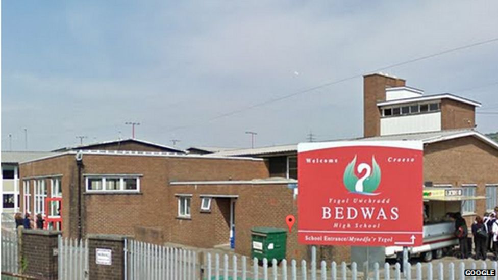 Knife recovered and pupil arrested after Bedwas school attack BBC News