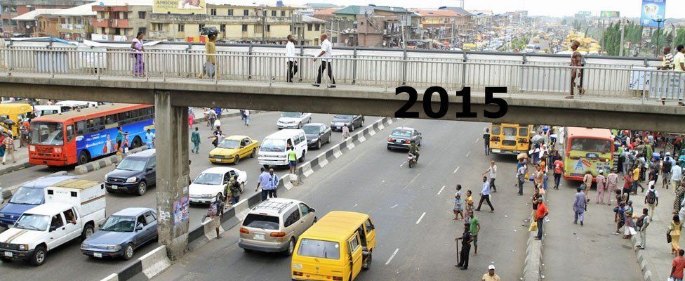 Bridge in Oshodi market, Lagos Nigeria - 2015