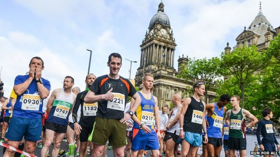 City roads in Leeds closed for half marathon BBC News