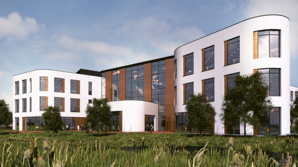 £15m Moneypenny Wrexham office with treehouse and pub opens - BBC News