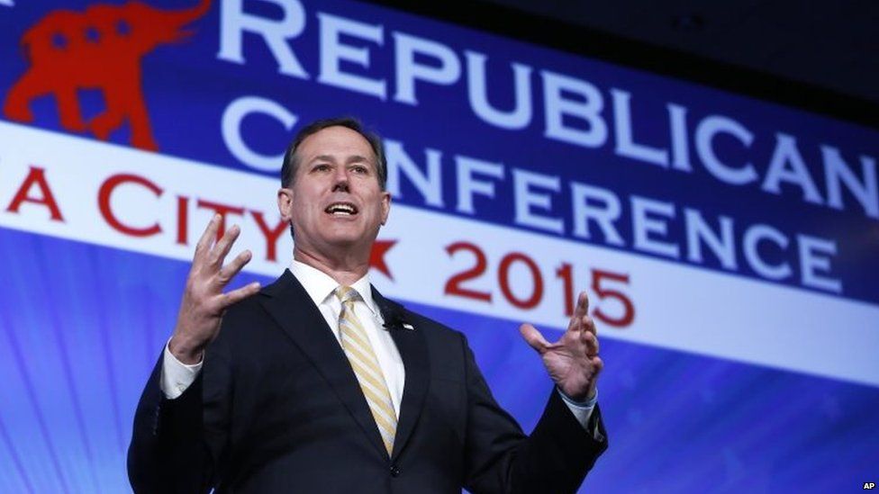 Rick Santorum Joins Crowded Republican Field For President Bbc News