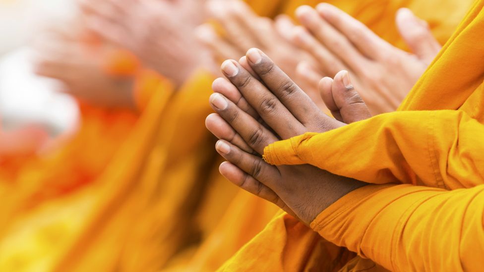 Monks praying