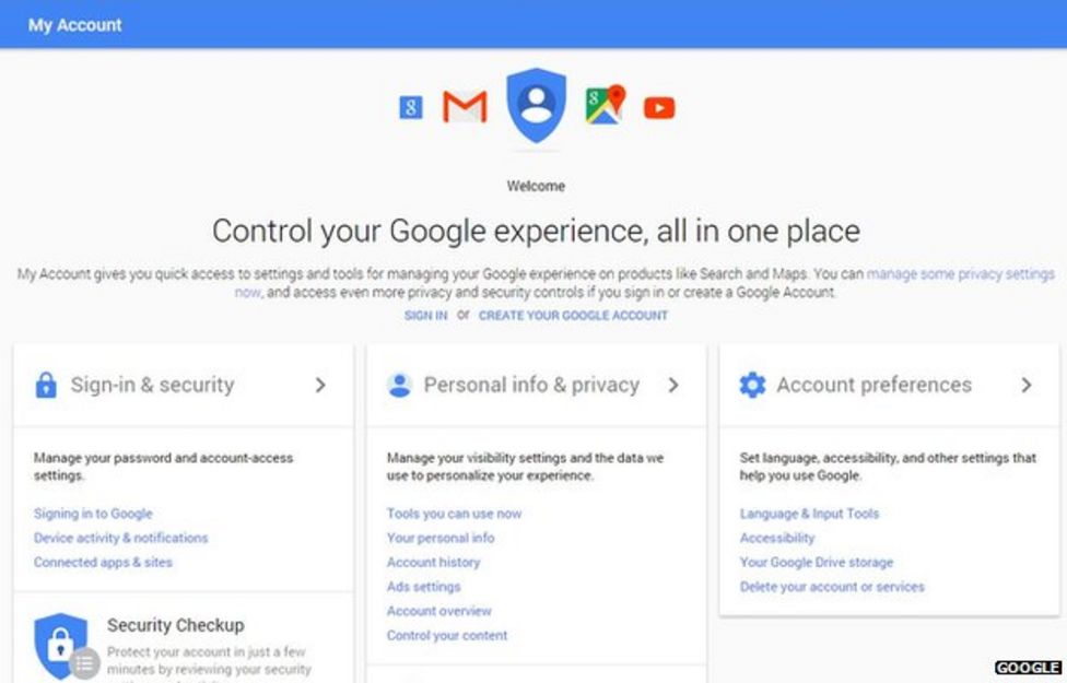 Google Overhauls Privacy And Security Settings - BBC News