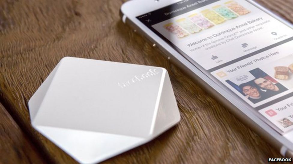 Facebook offers businesses free Place Tips beacon devices BBC News