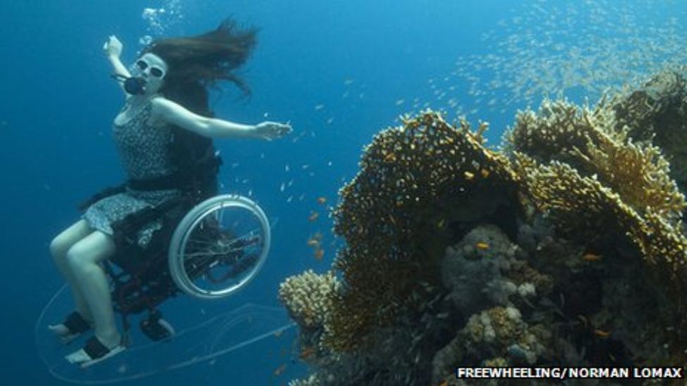 Underwater wheelchair put to test ahead of Paralympics BBC News