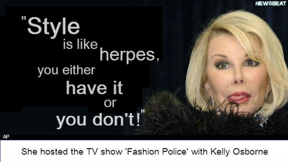 The life of Joan Rivers in seven jokes BBC News