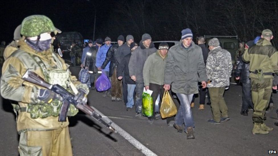 Ukraine Crisis Separatist Rebels Free More Soldiers Bbc News