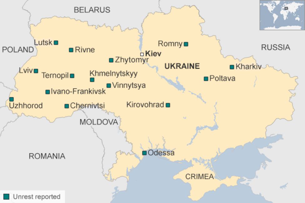 Ukraine crisis in maps BBC News