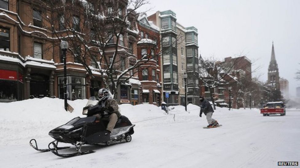 Boston breaks record for snowiest winter BBC News