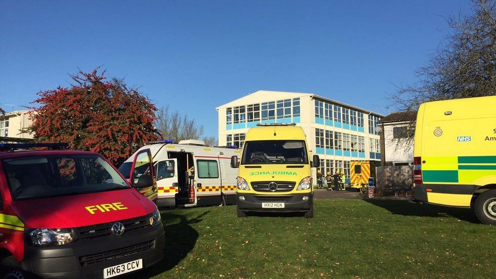 Emergency services at Warblington School