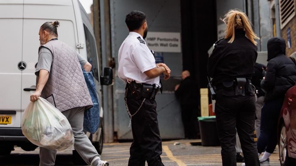 A prisoner is released from HMP Pentonville in London, Britain, 10 September 2024.