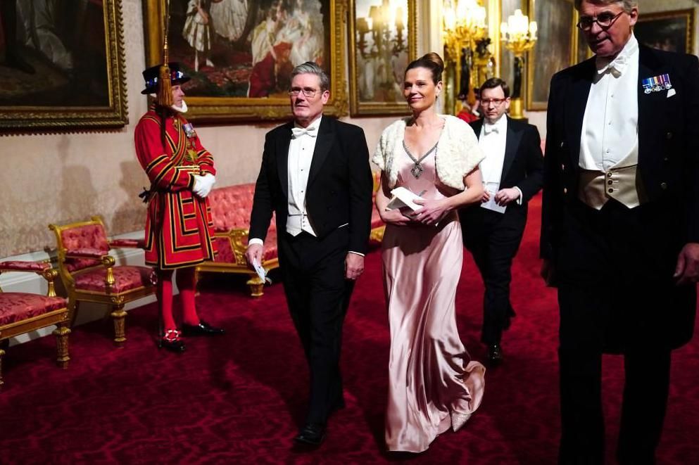 Sir Keir and Lady Starmer attend a state banquet at Buckingham Palace in November 2022