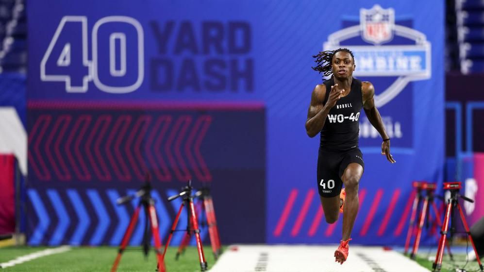 Xavier Worthy sets a new 40-yard dash record at the 2024 NFL Combine