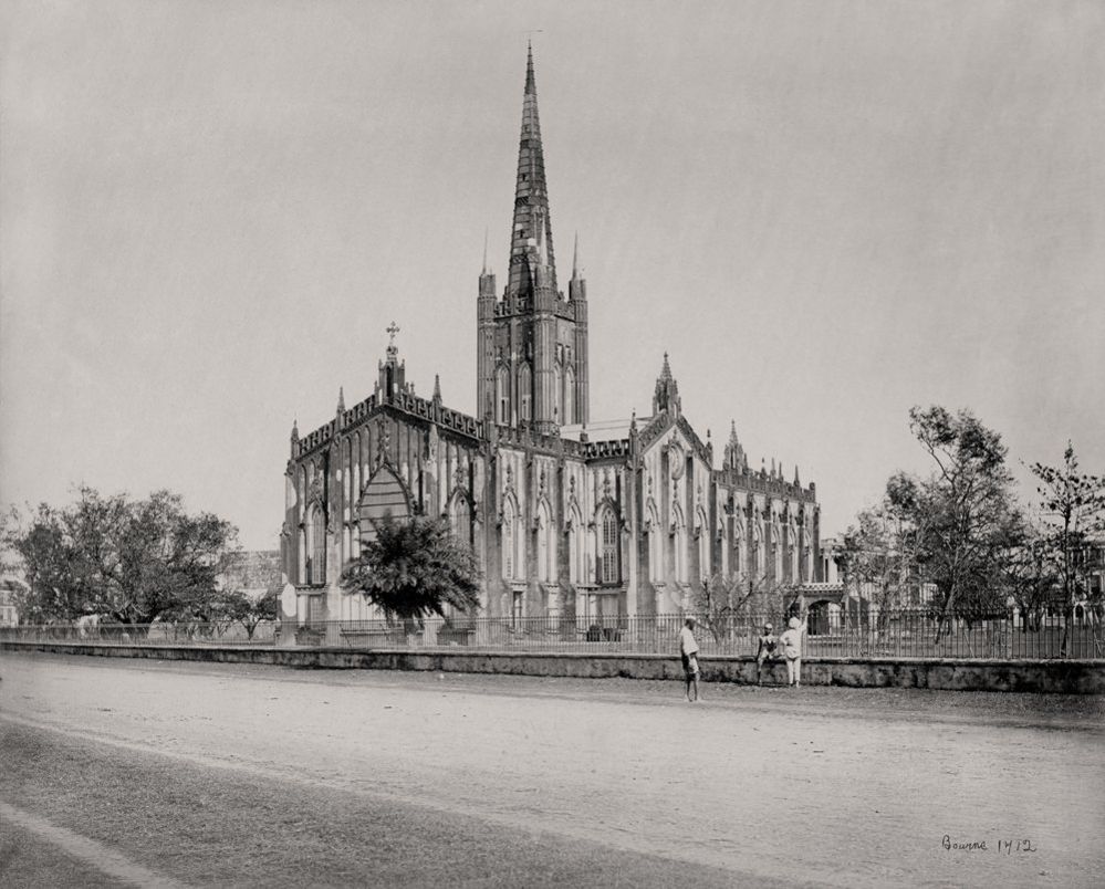 Kolkata (formerly Calcutta), The Cathedral, from the West, 1867, Samuel Bourne