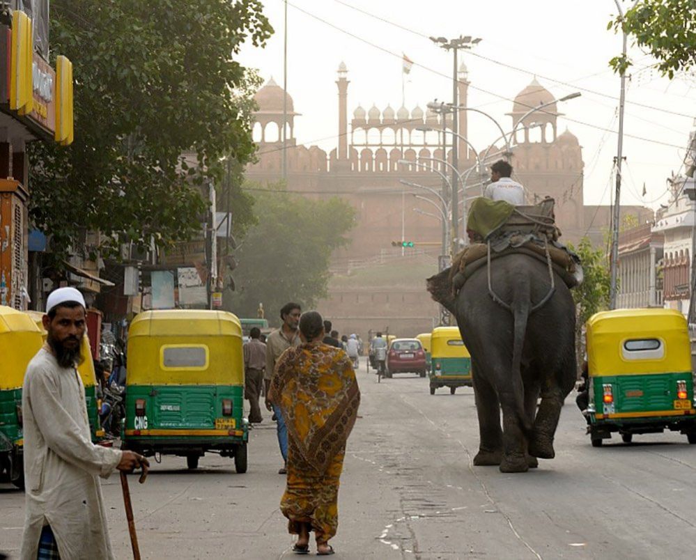 Уличная сцена в Дели