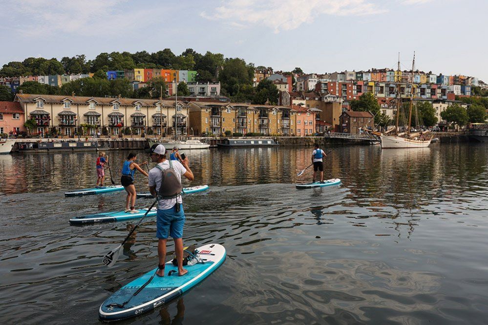 Paddle boarders in Bristol