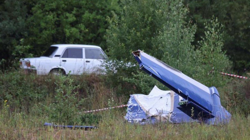 Part of Prigozhin's plane after crash