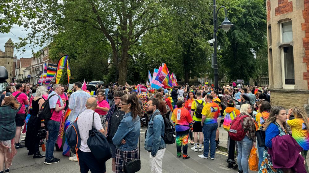 Crowds enjoying York Pride 
