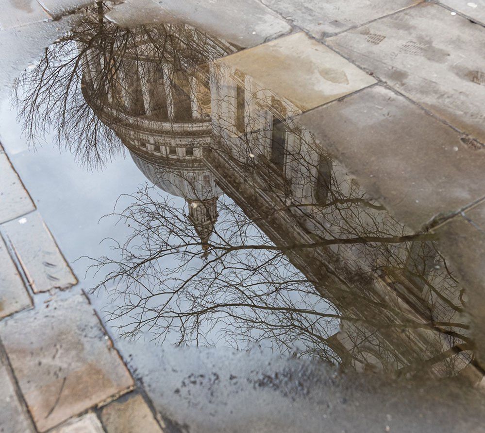 A reflection of St Pauls Cathedral