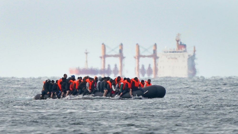 People thought to be migrants cross the Channel in August