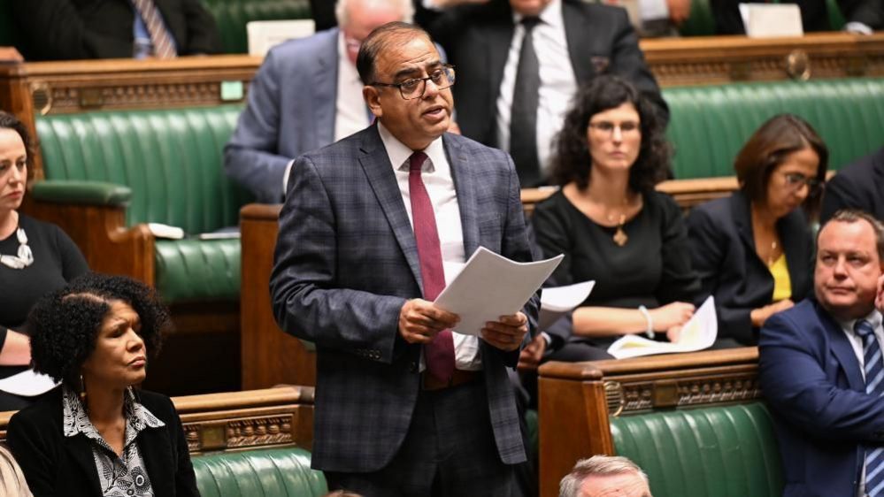 The Labour MP for Bedford Mohammad Yasin talking in Parliament