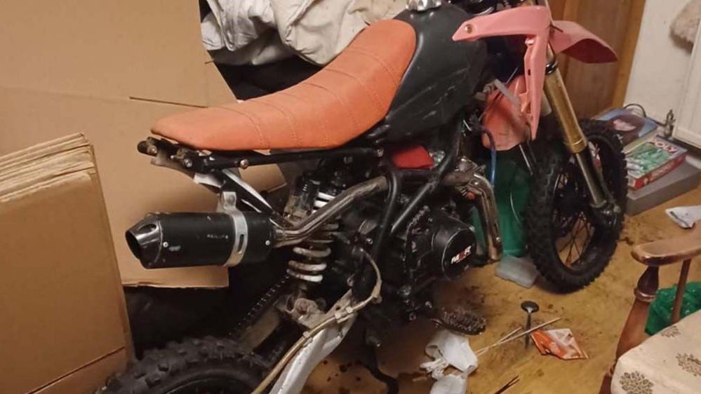 One of the bikes recovered in the raid