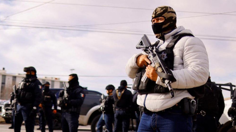 Security forces arrive to the Cereso number 3 state prison after unknown assailants entered the prison and freed several inmates, resulting in injuries and deaths, according to local media, in Ciudad Juarez, Mexico January 1, 2023.