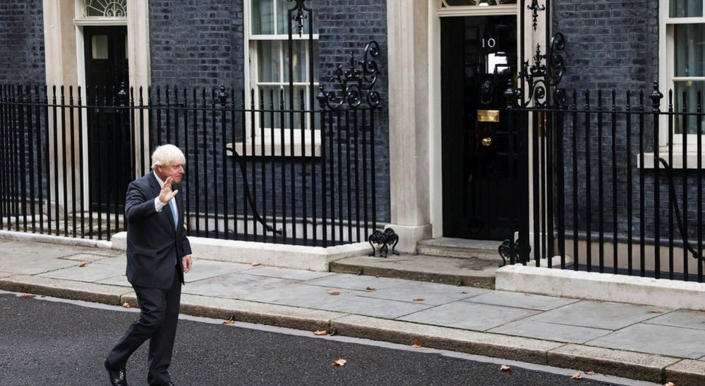 Boris Johnson waves goodbye