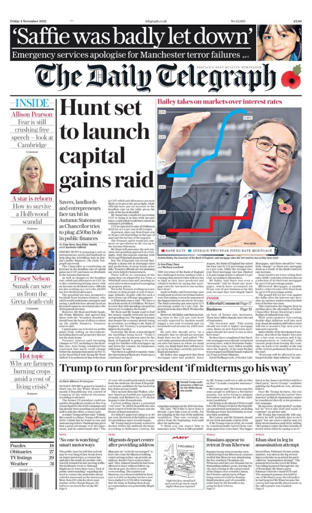 Scotland's papers: Longest recession warning and Scotland is 'skint ...