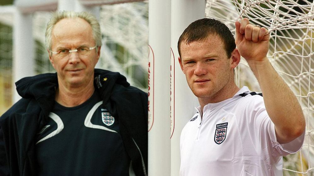 Sven-Goran Eriksson and Wayne Rooney