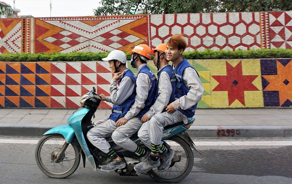 People on a moped