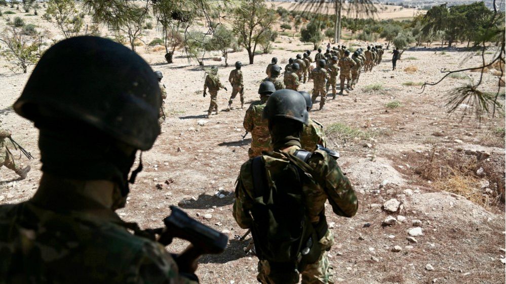 Rebel fighters prepare for an attack by the Syrian government on Idlib province, on 3 September, 2018