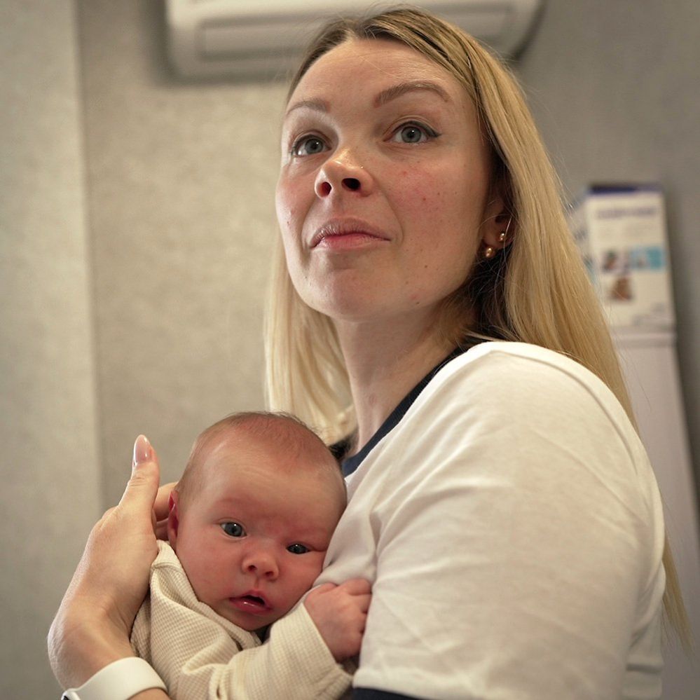 Yuliya Balahura and her daughter Mia