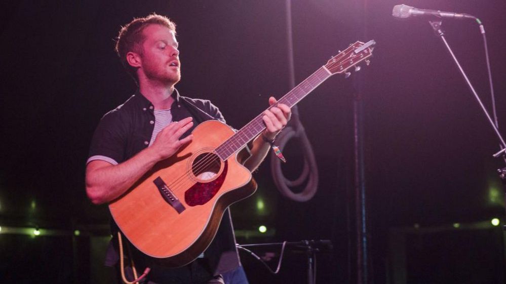 Ciaran Lavery performs live on stage at the Tumble Circus Big Top during the Eastside Arts Festival on August 13, 2017 in Belfast, Northern Ireland. 