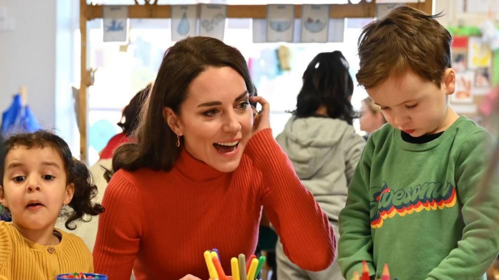Kate praises 'vital' early years education in Luton nursery visit - BBC ...
