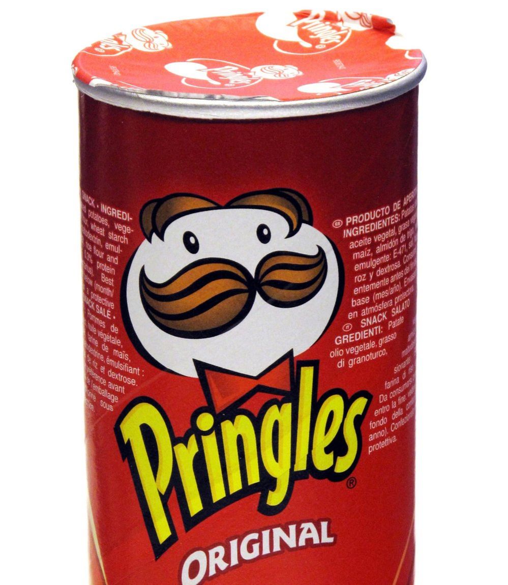 A stock image of a Pringles tube from 2009