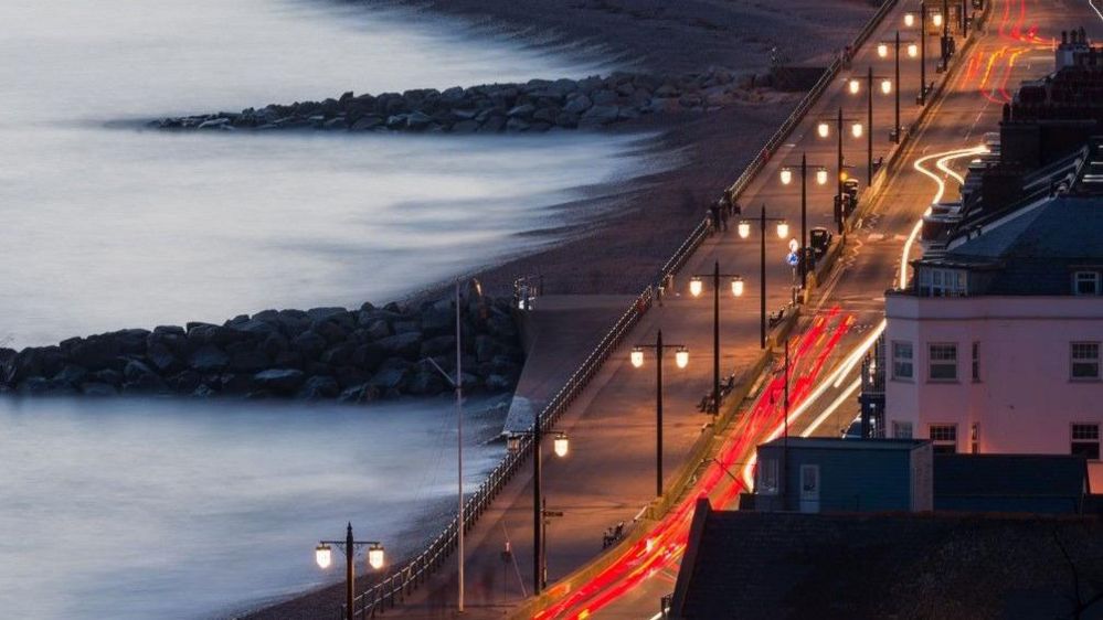 Alex Walton's photo of Sidmouth seafront at night