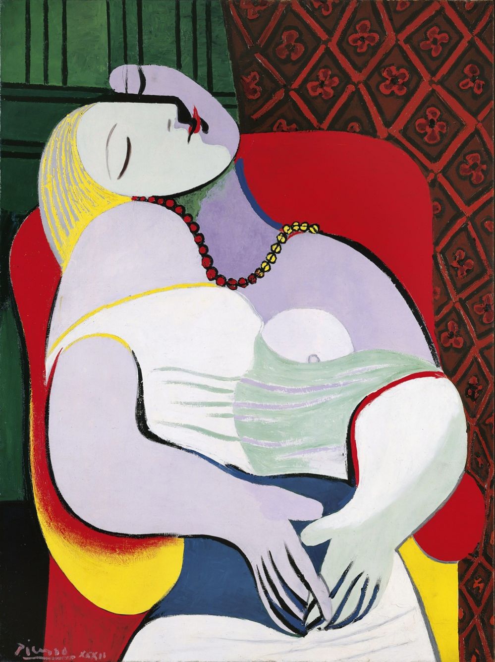 Картина Пикассо Le Rêve (1932), изображающая его любовницу Мари-Терез Вальтер