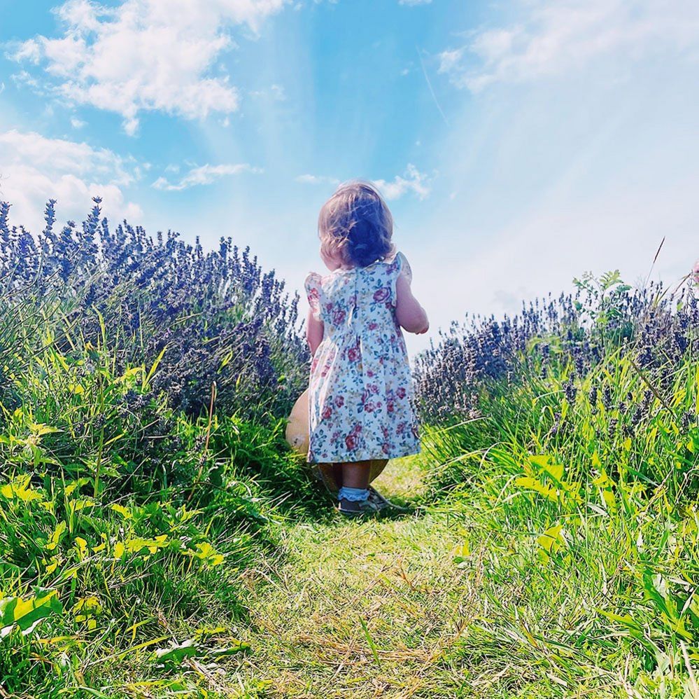 Girl in lavender field