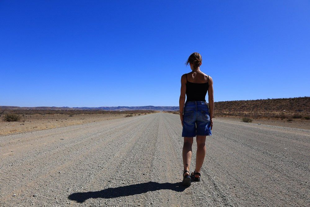 Figure in the Namib Desert