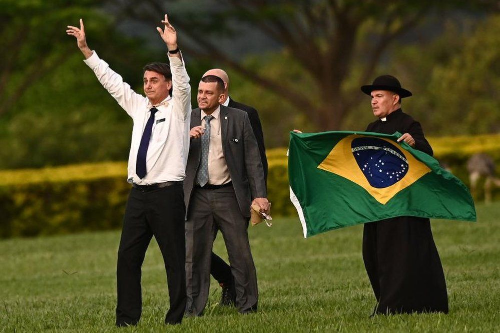 Bolsonaro meets with supporters in front of the Alvorada Palace in Brasilia, Brazil - 12 Dec 2022