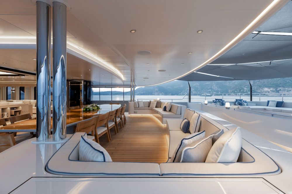 Interior of Victorious yacht