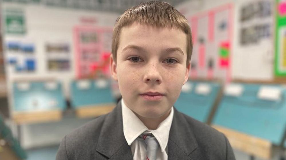 Leo - a pupil at Idris Davies school