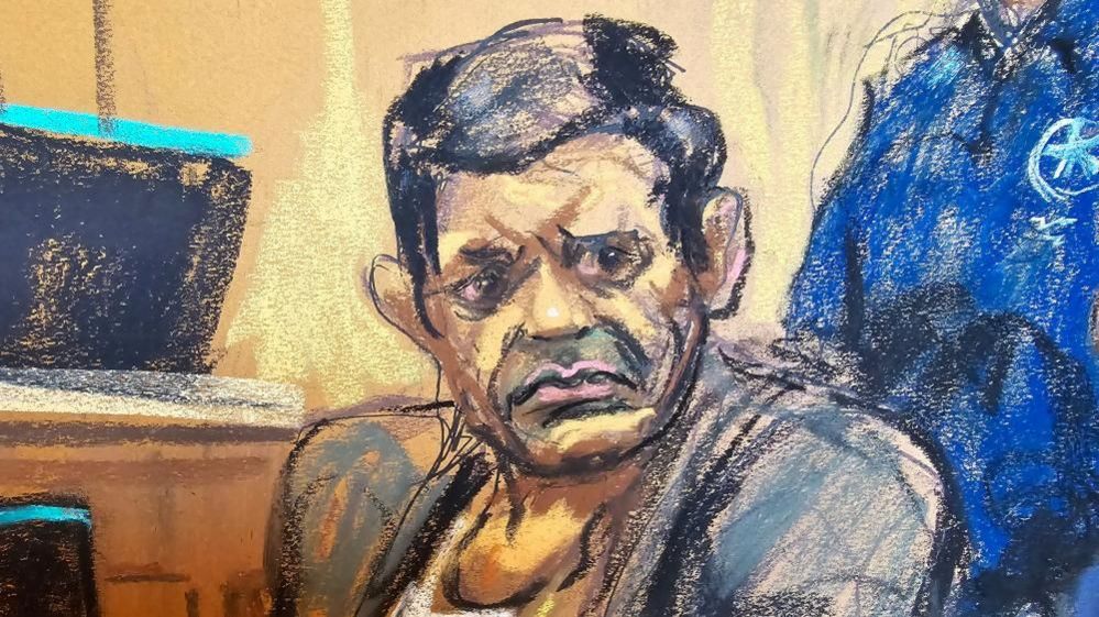 Nikhil Gupta appears in federal court after his extradition from the Czech Republic, in New York City, U.S. June 17, 2024 in this courtroom sketch.